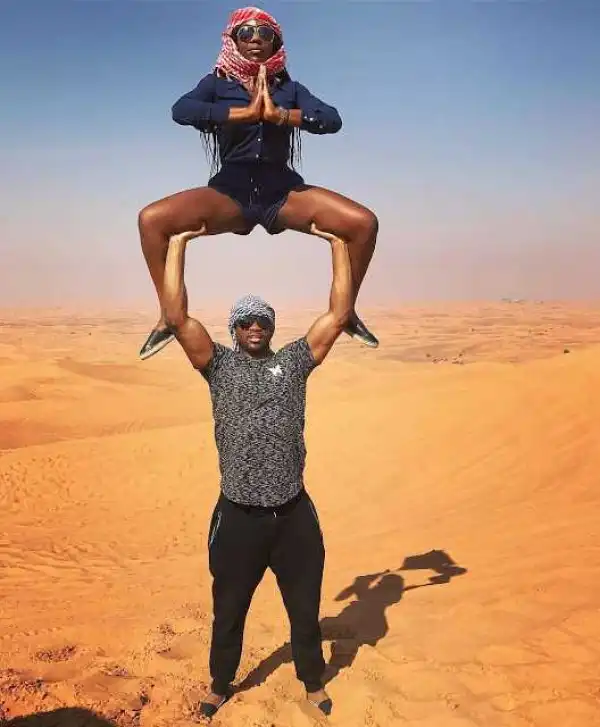 Photos Of Nigerian Couple In Dubai Desert